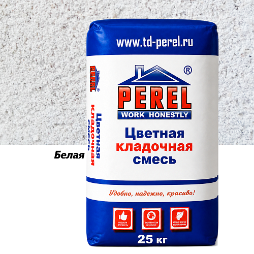 Белая кладочная смесь Perel SL 0005, 25 кг Белая кладочная смесь Perel SL 0005, 25 кг